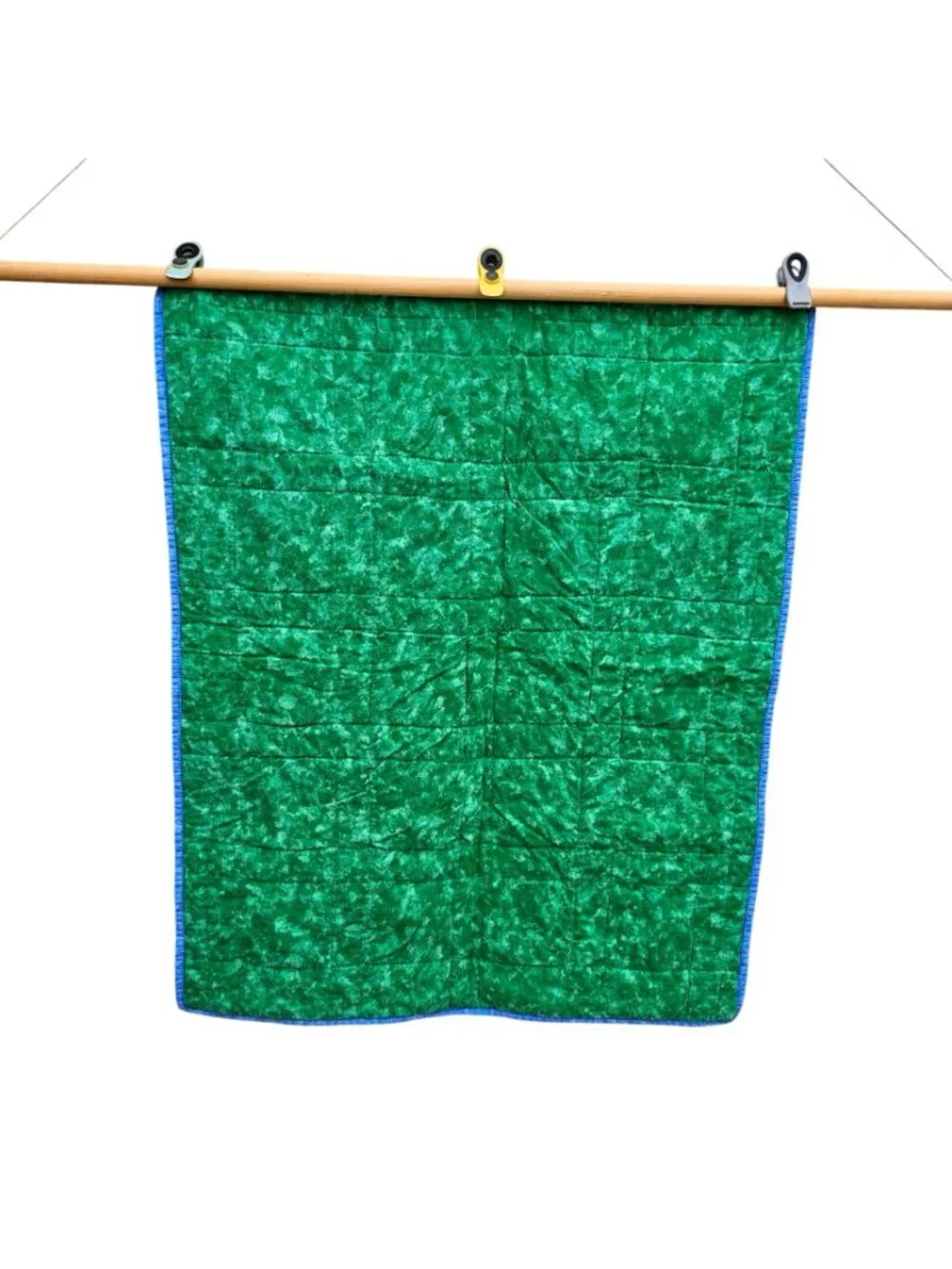 Vintage 90s Brown Bear What Do You See Baby Quilt Blue Green Cotton 39x32" Carle - Picture 4 of 12